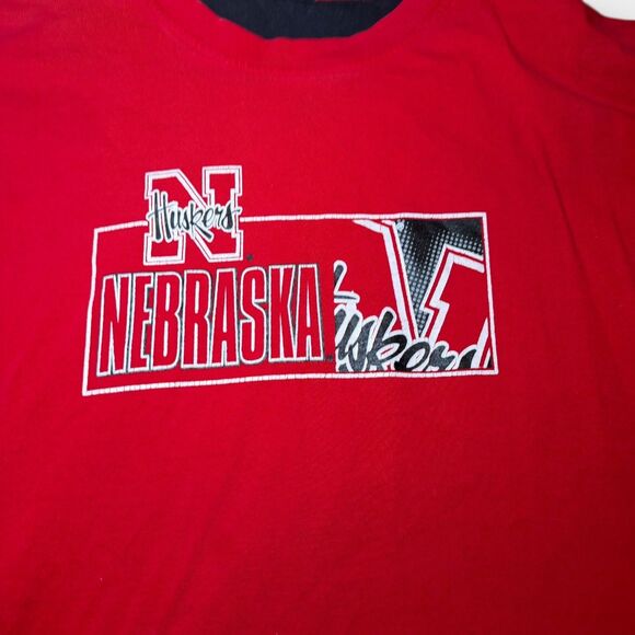 Vtg Nebraska Huskers Starter Shirt XL Red NCAA College Football Y2K Baggy Gorp - Picture 8 of 11